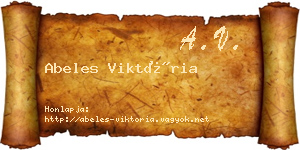 Abeles Viktória névjegykártya